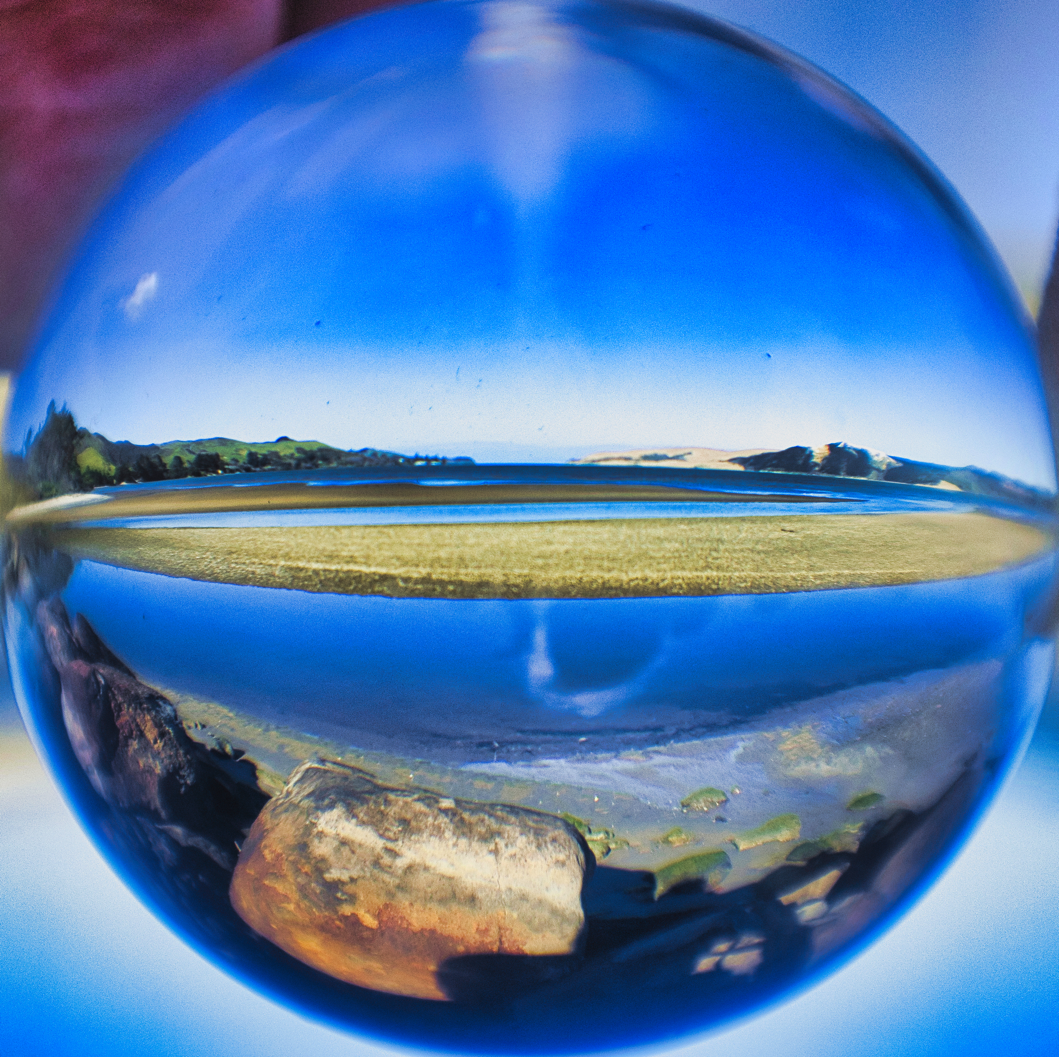 Hokianga scene viewed through a crystal ball